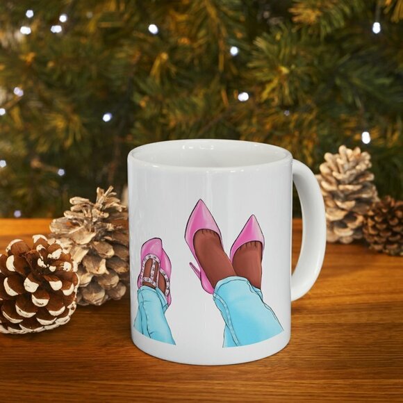 Best Mom Ever! Unique 2-Sided Coffee Cup ~ Mommy + Mini Me ~ For Black Queens - Picture 8 of 9